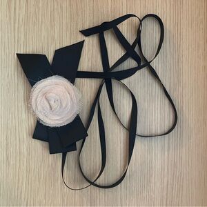 J.Crew Belt/Sash - black with flower